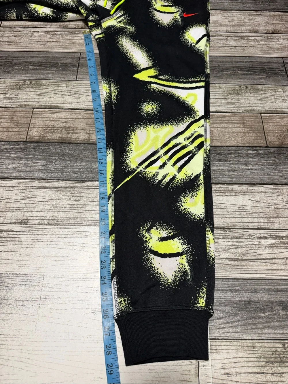 Nike Ja Morant Fleece Joggers Sweatpants Men’s S Black Neon (Inseam 29)